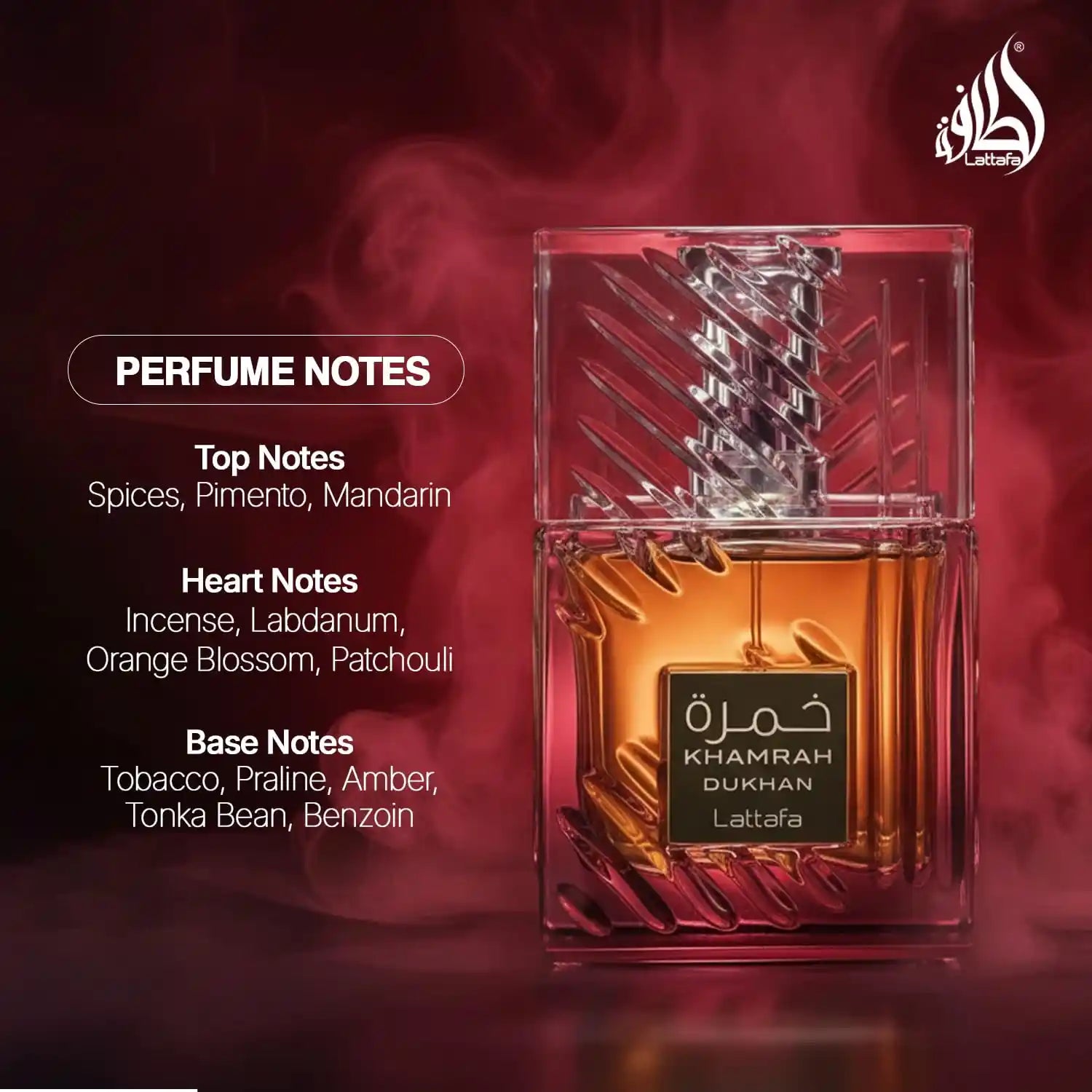Khamrah Dukhan Eau de Parfum 100ml Lattafa-unisex